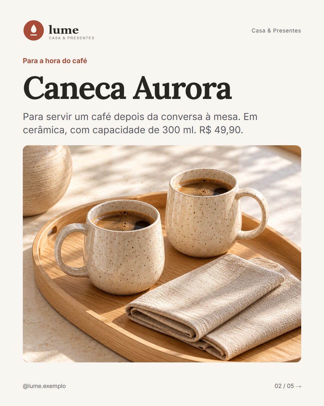 Caneca Aurora, R$ 49,90