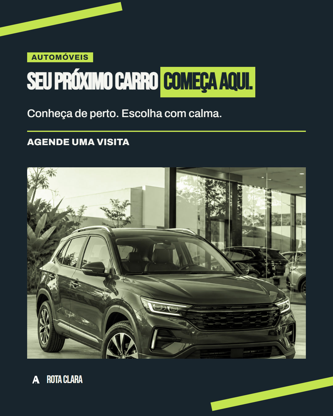 Post da Rota Clara: Seu próximo carro começa aqui